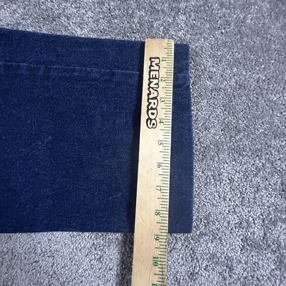 Levis 505 Jeans Mens 38x25 Hemmed Blue Denim Regular Fit Straight Leg Dark - Picture 13 of 16